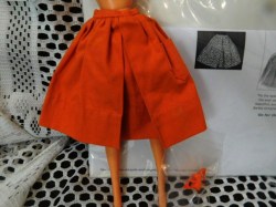 ORANGE GATHERED SKIRT MAIN